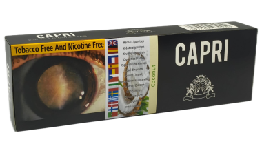 Capri [ Coconut ] Cigarettes,10Box/20 200 Herbal Cigarettes