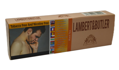 Lambert Butler [ Black Tea ] Cigarettes,10Box/20 200 Herbal Cigarettes
